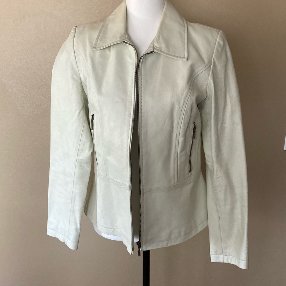 White Genuine Leather Jacket